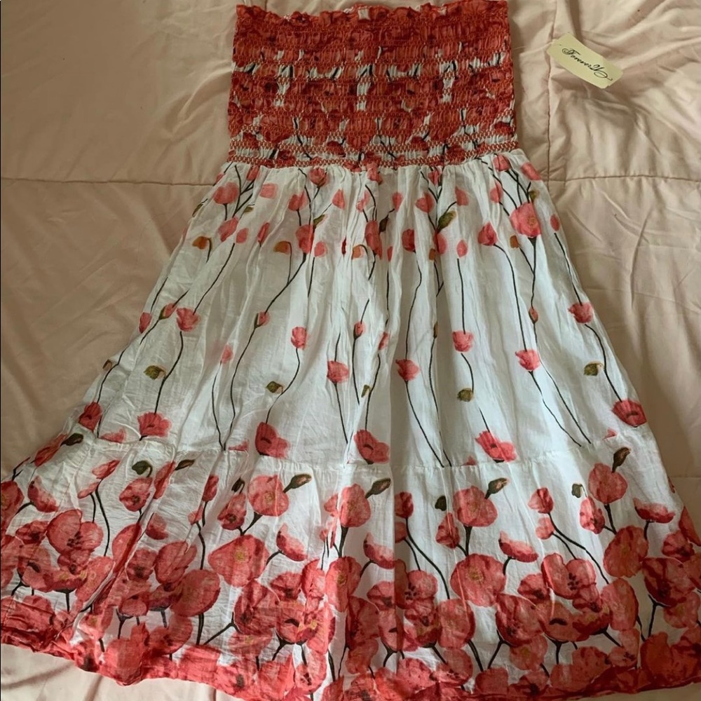 Forever 21 floral NWT tube top dress